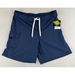 Kanu Board Surf Shorts Mens 2X Blue Swim Trunks Cargo Board‎ NWT